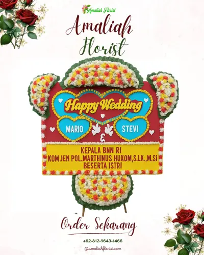 Karangan Papan Bunga Pernikahan di Mampang